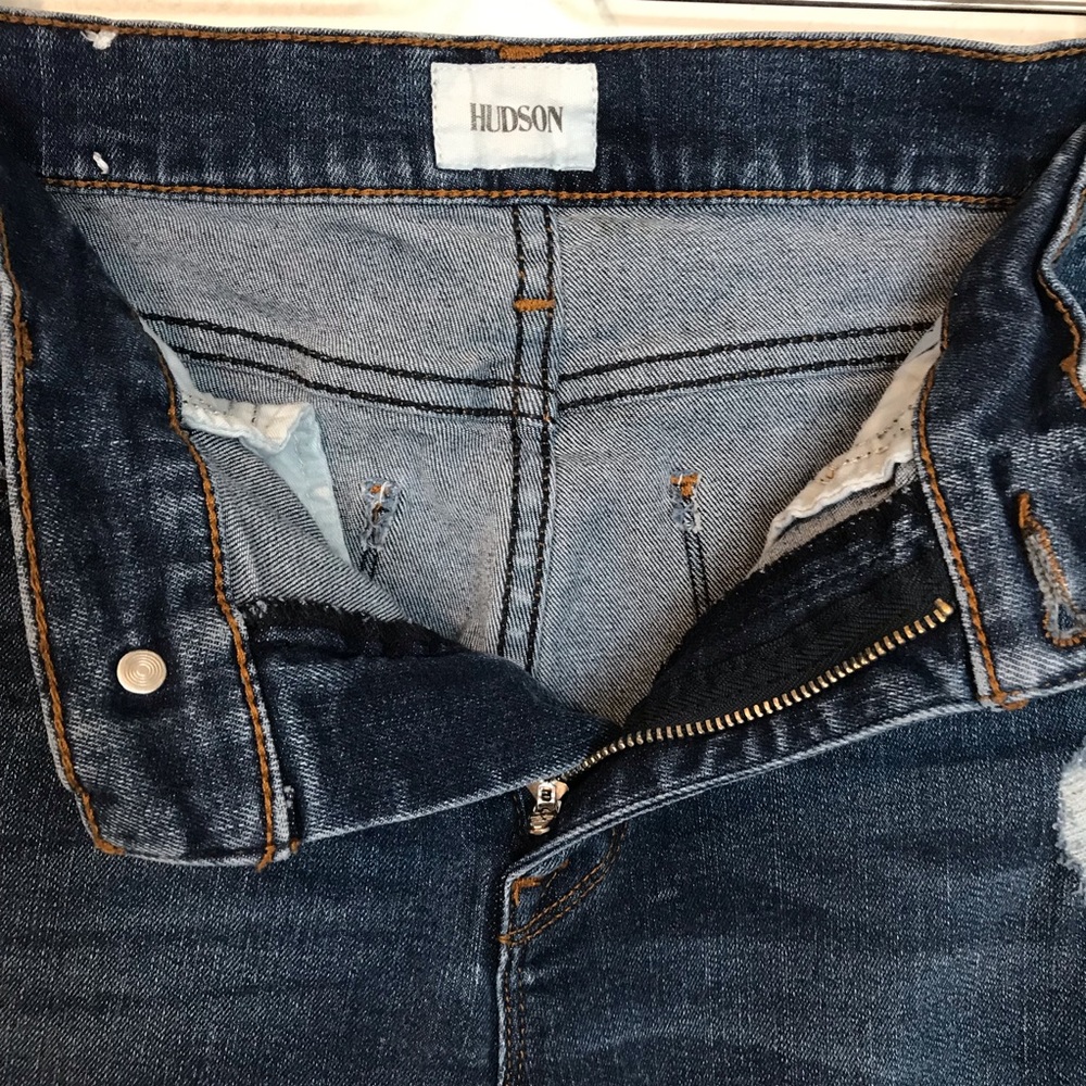 Hudson Jeans Women's Skinny Dark Blue Denim Jeans - Picture 9 of 14
